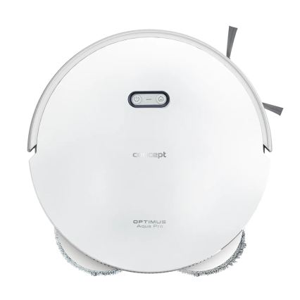 Concept VR4050 - Έξυπνη ρομποτική σκούπα 2-σε-1 με λειτουργία σφουγγαρίσματος OPTIMUS AQUA PRO LASER 3D 600W/230V 5200 mAh Wi-Fi λευκή