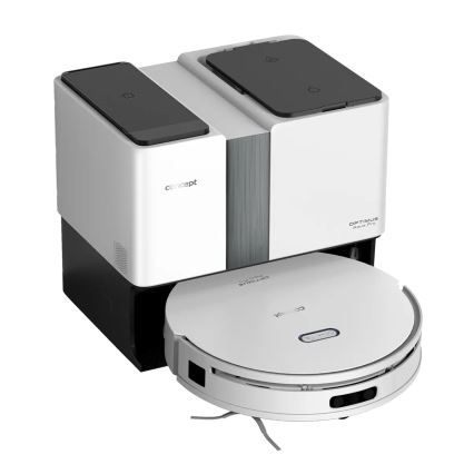 Concept VR4050 - Έξυπνη ρομποτική σκούπα 2-σε-1 με λειτουργία σφουγγαρίσματος OPTIMUS AQUA PRO LASER 3D 600W/230V 5200 mAh Wi-Fi λευκή