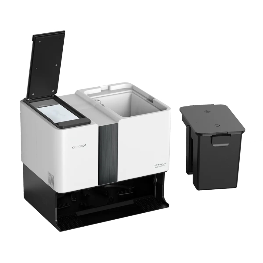 Concept VR4050 - Έξυπνη ρομποτική σκούπα 2-σε-1 με λειτουργία σφουγγαρίσματος OPTIMUS AQUA PRO LASER 3D 600W/230V 5200 mAh Wi-Fi λευκή