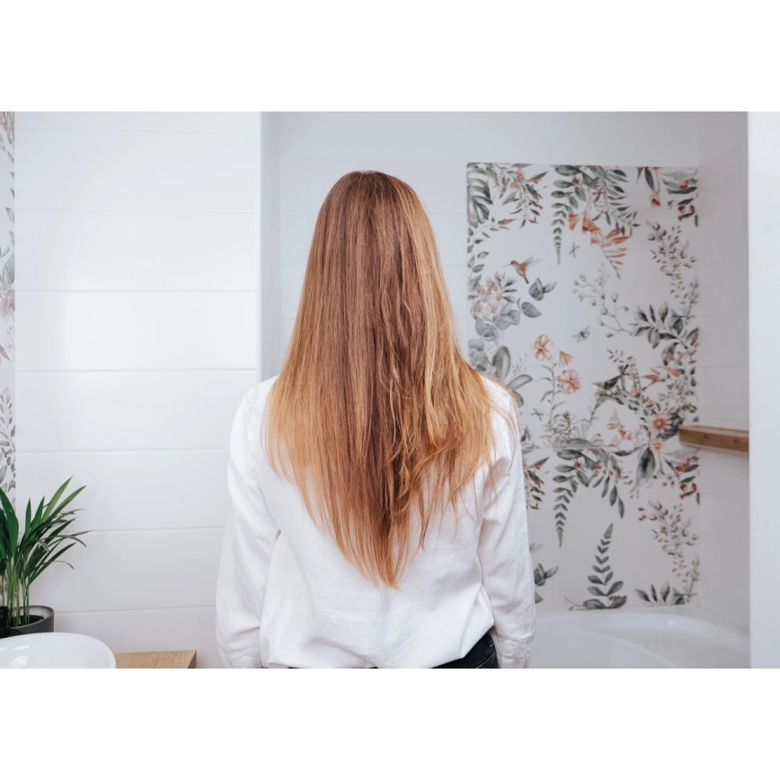 Concept VZ2110 - Ισιωτικό μαλλιών GLAM STYLE 48W/230V λευκό/ροζ χρυσό