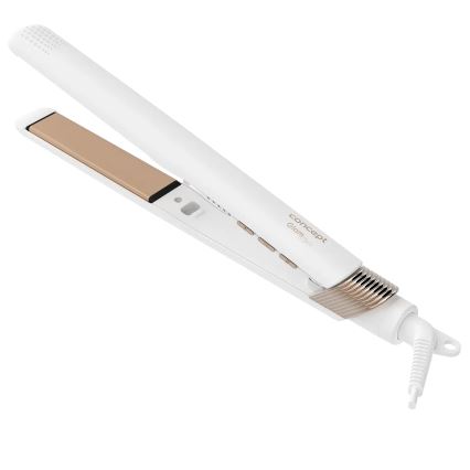 Concept VZ2110 - Ισιωτικό μαλλιών GLAM STYLE 48W/230V λευκό/ροζ χρυσό
