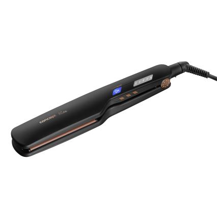 Concept VZ6010 - Πρέσα μαλλιών με οθόνη LED ELITE STEAM BOOST 54W/230V μαύρο