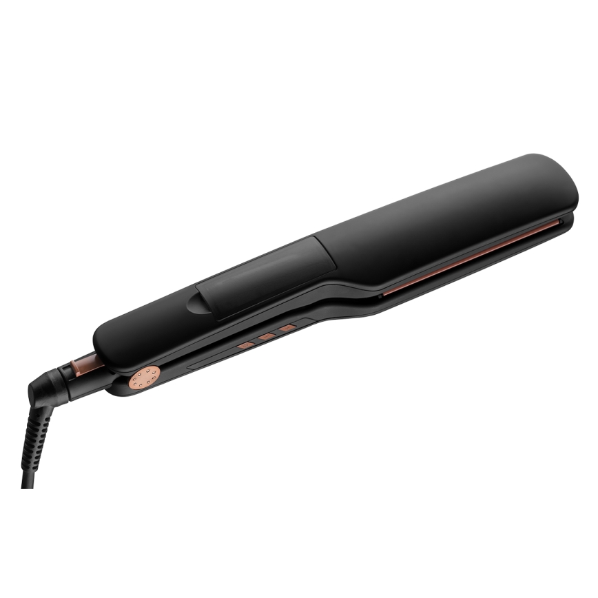 Concept VZ6010 - Πρέσα μαλλιών με οθόνη LED ELITE STEAM BOOST 54W/230V μαύρο