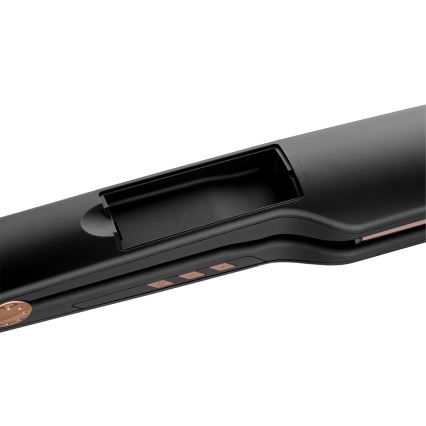 Concept VZ6010 - Πρέσα μαλλιών με οθόνη LED ELITE STEAM BOOST 54W/230V μαύρο