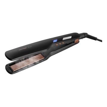 Concept VZ6010 - Πρέσα μαλλιών με οθόνη LED ELITE STEAM BOOST 54W/230V μαύρο