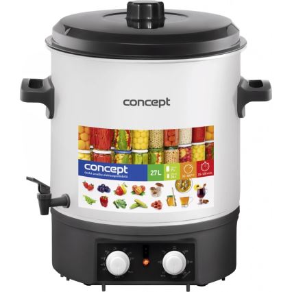 Concept ZH0030 - Συσκευή κονσερβοποίησης 27 l 2000W/230V λευκό/μαύρο
