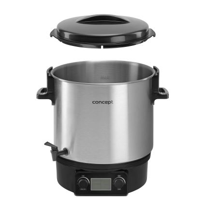 Concept ZH0040 - Συσκευή κονσερβοποίησης 27 l 2000W/230V ανοξείδωτο ατσάλι/μαύρο