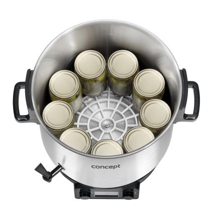 Concept ZH0040 - Συσκευή κονσερβοποίησης 27 l 2000W/230V ανοξείδωτο ατσάλι/μαύρο