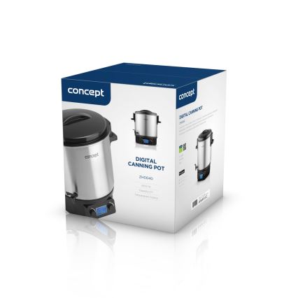 Concept ZH0040 - Συσκευή κονσερβοποίησης 27 l 2000W/230V ανοξείδωτο ατσάλι/μαύρο