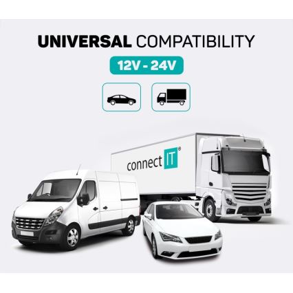 CONNECT IT CCC-8600-BK - Πομπός αυτοκινήτου FM με λειτουργία hands-free μαύρο