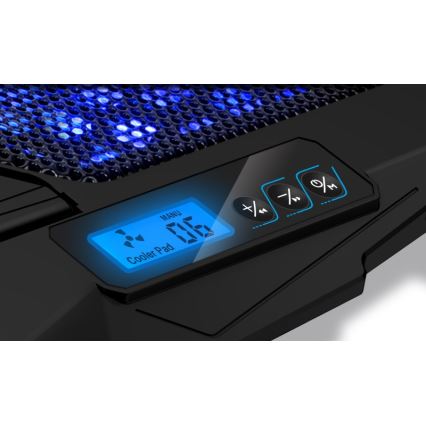 CONNECT IT CCP-2200-BK - Cooling pad για laptop 4x ανεμιστήρας 2xUSB μαύρο//μπλε