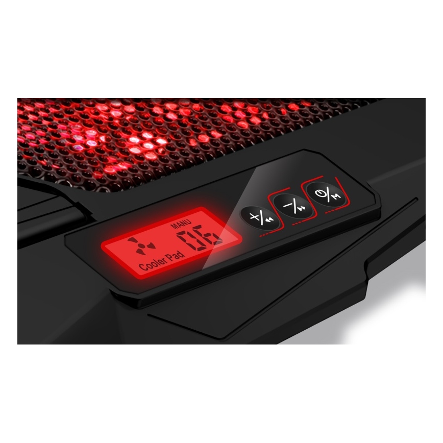 CONNECT IT CCP-2200-RD - Cooling pad για laptop 4x ανεμιστήρας 2xUSB μαύρο/κόκκινο