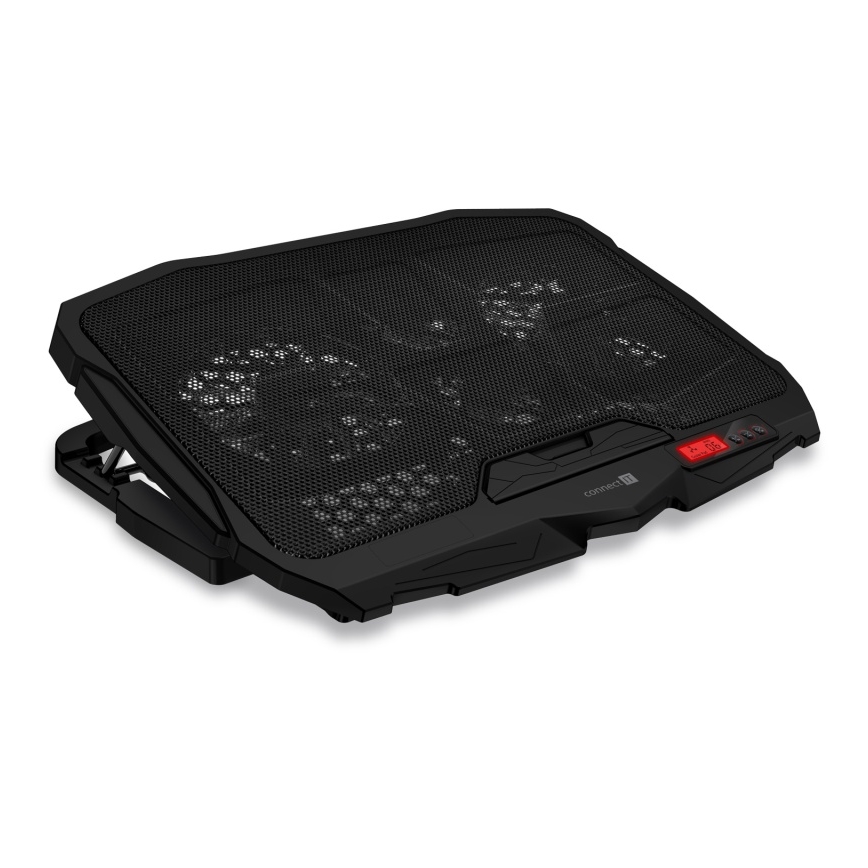CONNECT IT CCP-2200-RD - Cooling pad για laptop 4x ανεμιστήρας 2xUSB μαύρο/κόκκινο