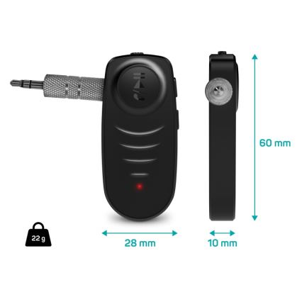 CONNECT IT CFF-4050-BK - Bluetooth audio δέκτης AUX 110 mAh