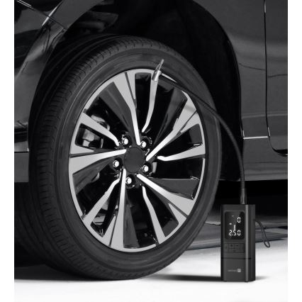 CONNECT IT CFF-4500-BK - Ψηφιακός φορητός αεροσυμπιεστής τσέπης AirFlow 80W/6000 mAh μαύρος