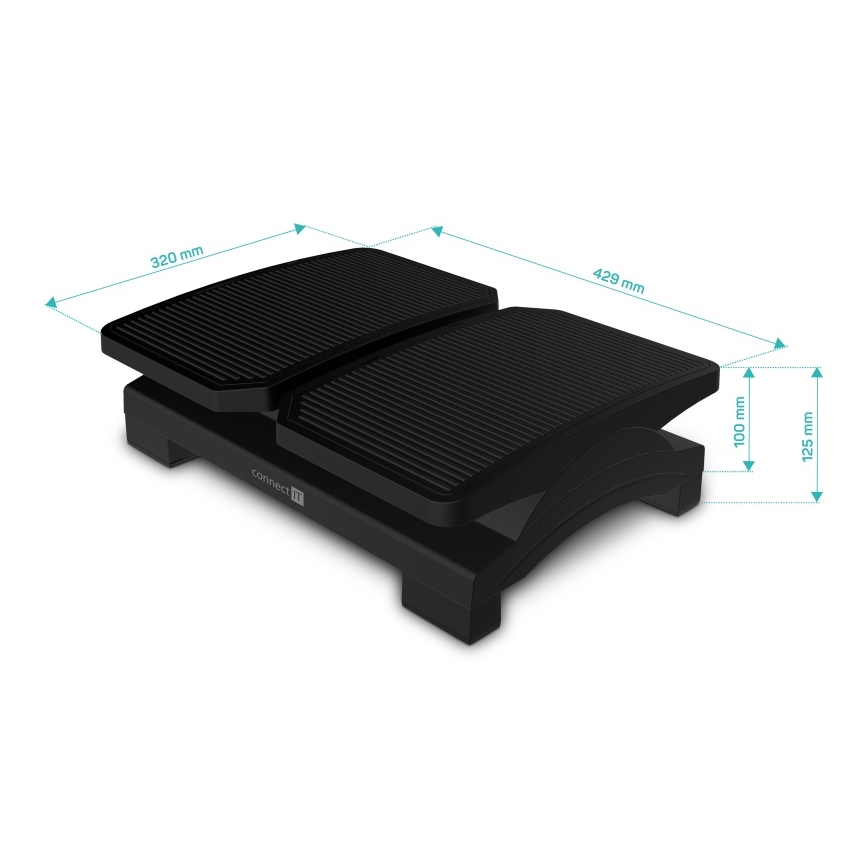 CONNECT IT CFH-4100-BK - Ρυθμιζόμενο υποπόδιο μαύρο