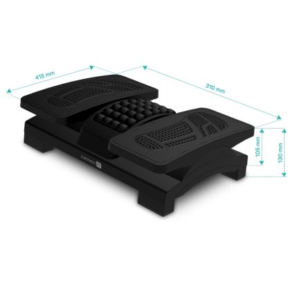 CONNECT IT CFH-4105-BK - Ρυθμιζόμενο υποπόδιο για πόδια, μαύρο