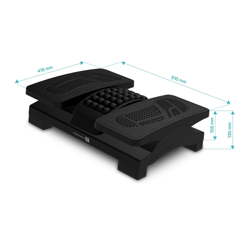 CONNECT IT CFH-4105-BK - Ρυθμιζόμενο υποπόδιο για πόδια, μαύρο