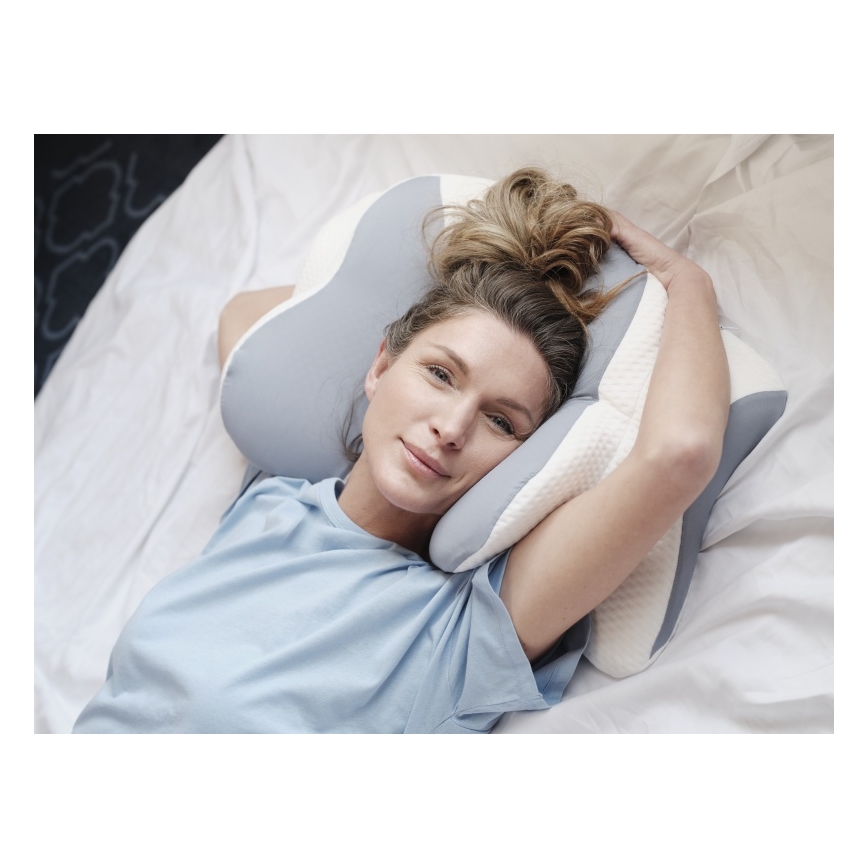 CONNECT IT CFH-6032-WH - Ανατομικό μαξιλάρι Gemini λευκό/γκρι