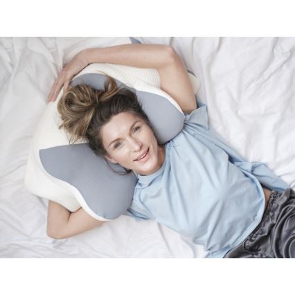 CONNECT IT CFH-6032-WH - Ανατομικό μαξιλάρι Gemini λευκό/γκρι