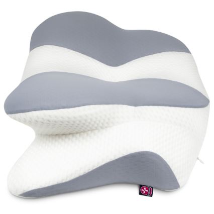 CONNECT IT CFH-6032-WH - Ανατομικό μαξιλάρι Gemini λευκό/γκρι