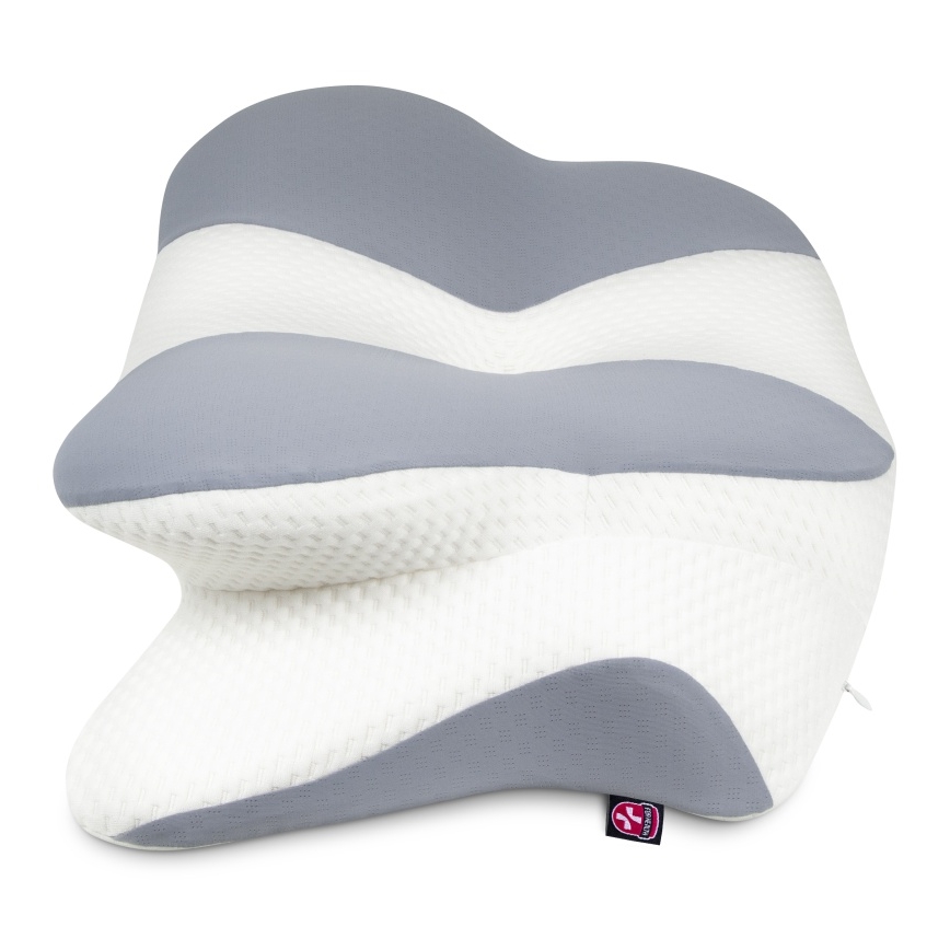 CONNECT IT CFH-6032-WH - Ανατομικό μαξιλάρι Gemini λευκό/γκρι