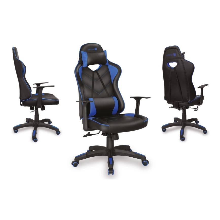 CONNECT IT CGC-0700-BL - Καρέκλα gaming LeMans Pro μαύρο/μπλε