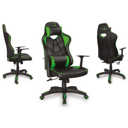 CONNECT IT CGC-0700-GR - Καρέκλα gaming LeMans Pro μαύρο/πράσινο