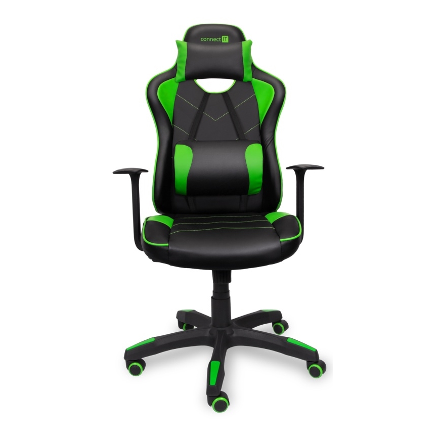 CONNECT IT CGC-0700-GR - Καρέκλα gaming LeMans Pro μαύρο/πράσινο
