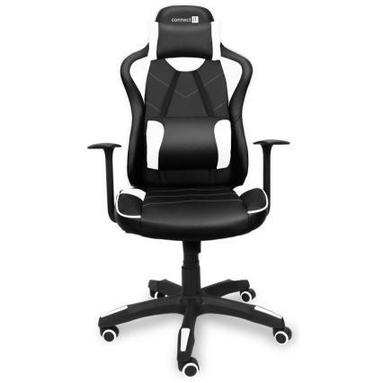 CONNECT IT CGC-0700-WH - Καρέκλα gaming LeMans Pro μαύρο/λευκό