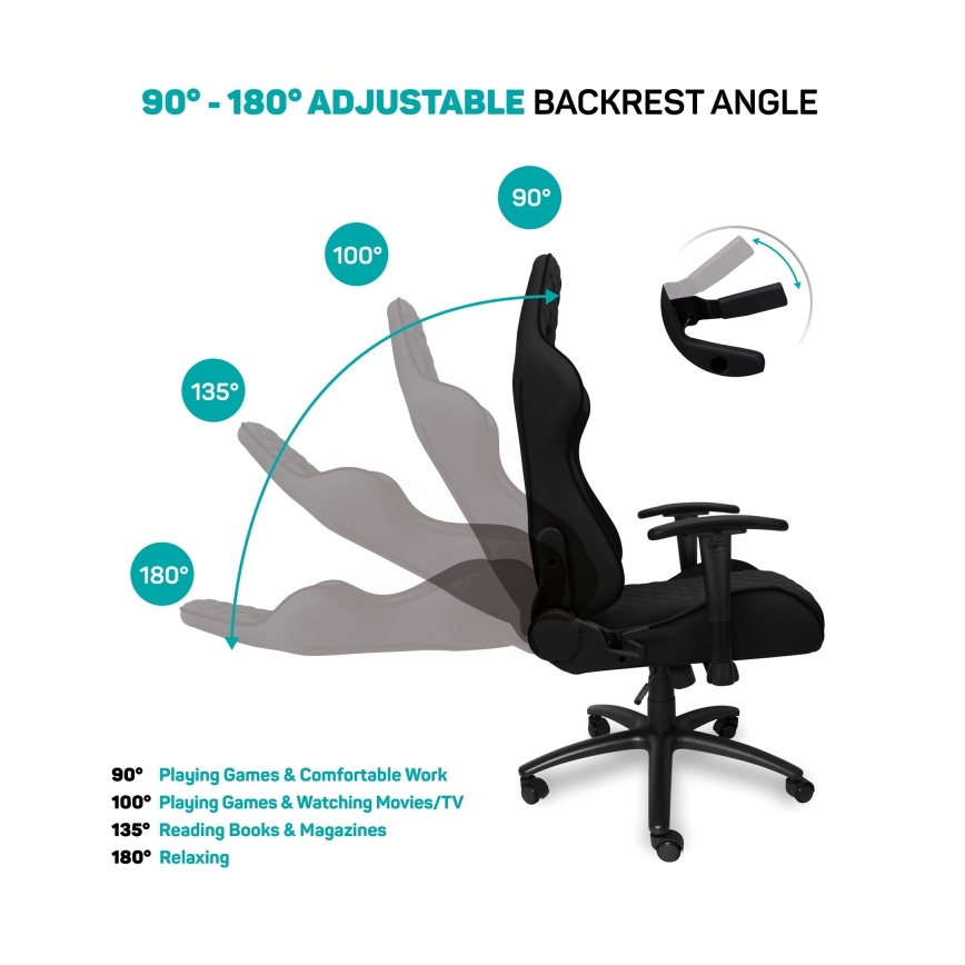 CONNECT IT CGC-1200-BK - Καρέκλα gaming Monaco Pro μαύρο