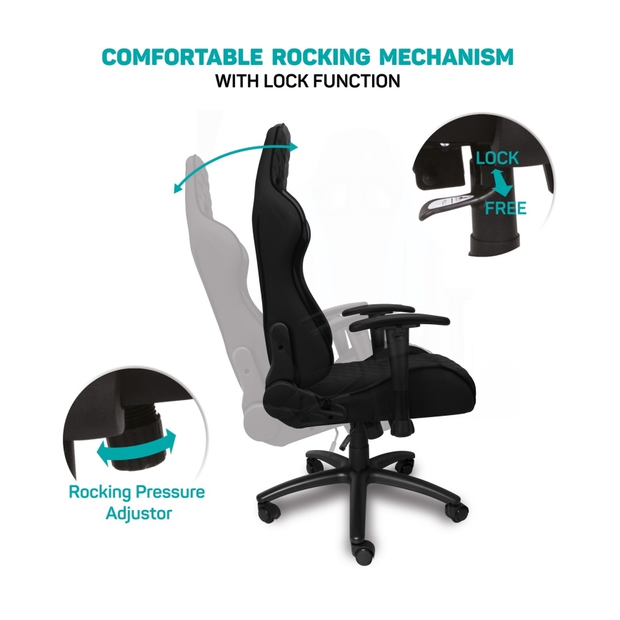 CONNECT IT CGC-1200-BK - Καρέκλα gaming Monaco Pro μαύρο