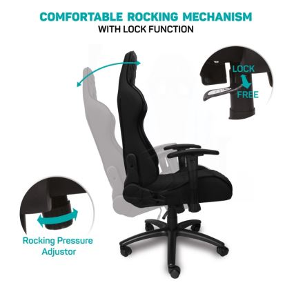 CONNECT IT CGC-1200-BK - Καρέκλα gaming Monaco Pro μαύρο
