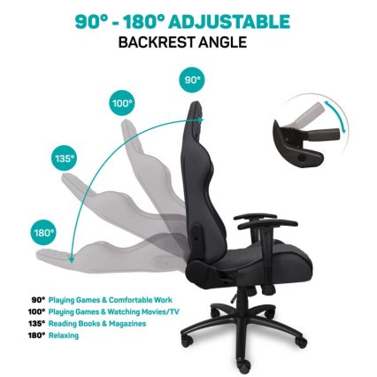 CONNECT IT CGC-1200-GY - Καρέκλα gaming Monaco Pro γκρι/μαύρο