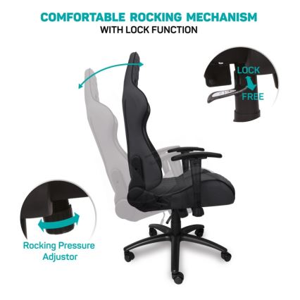 CONNECT IT CGC-1200-GY - Καρέκλα gaming Monaco Pro γκρι/μαύρο