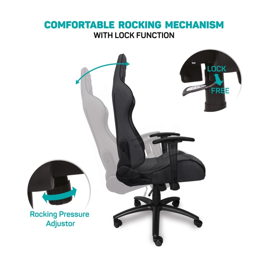 CONNECT IT CGC-1200-GY - Καρέκλα gaming Monaco Pro γκρι/μαύρο