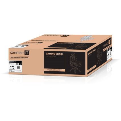 CONNECT IT CGC-1200-GY - Καρέκλα gaming Monaco Pro γκρι/μαύρο