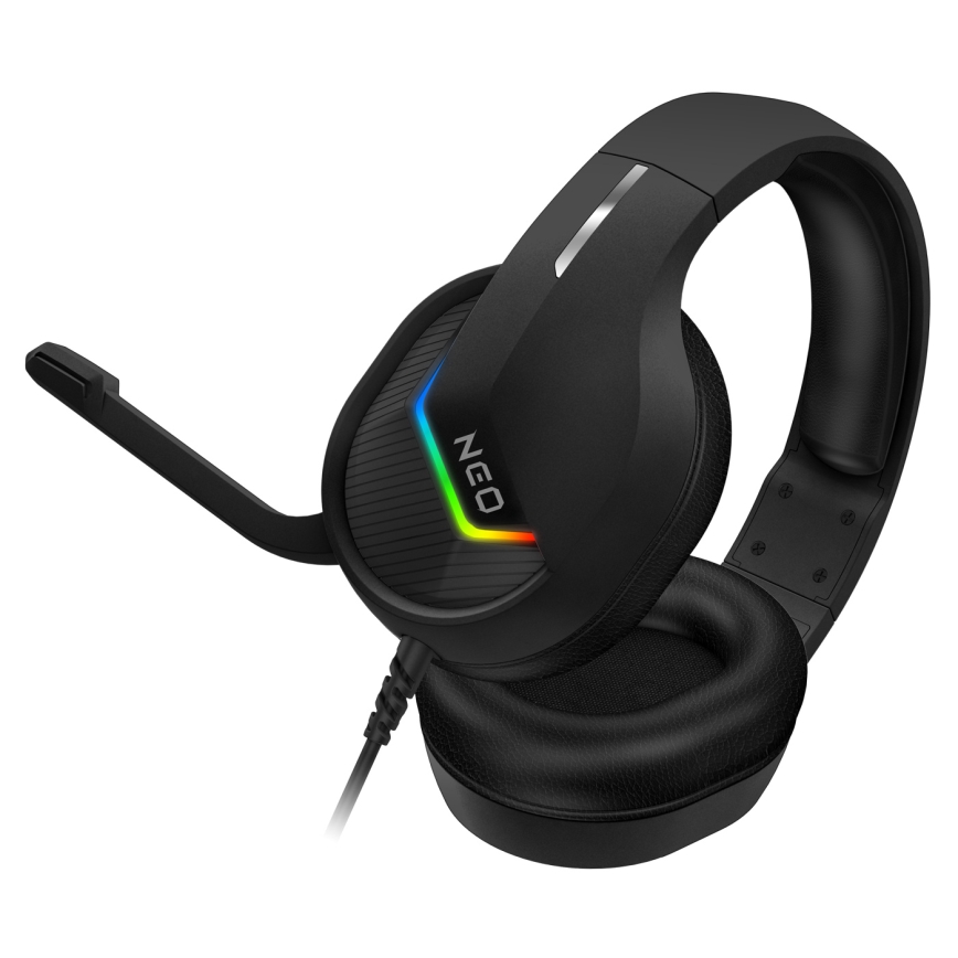 CONNECT IT CHP-3595-BK - LED RGB Ενσύρματα ακουστικά για gaming με μικρόφωνο μαύρο