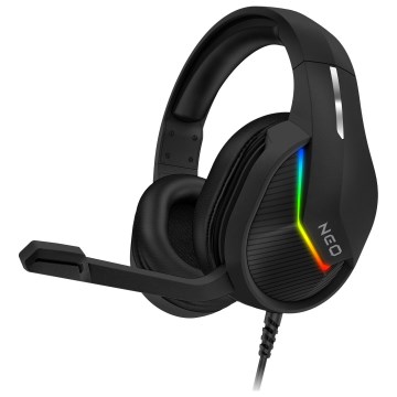 CONNECT IT CHP-3595-BK - LED RGB Ενσύρματα ακουστικά για gaming με μικρόφωνο μαύρο