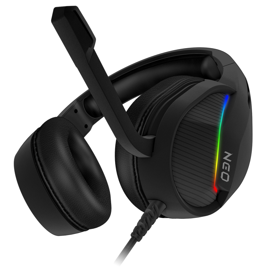 CONNECT IT CHP-3595-BK - LED RGB Ενσύρματα ακουστικά για gaming με μικρόφωνο μαύρο