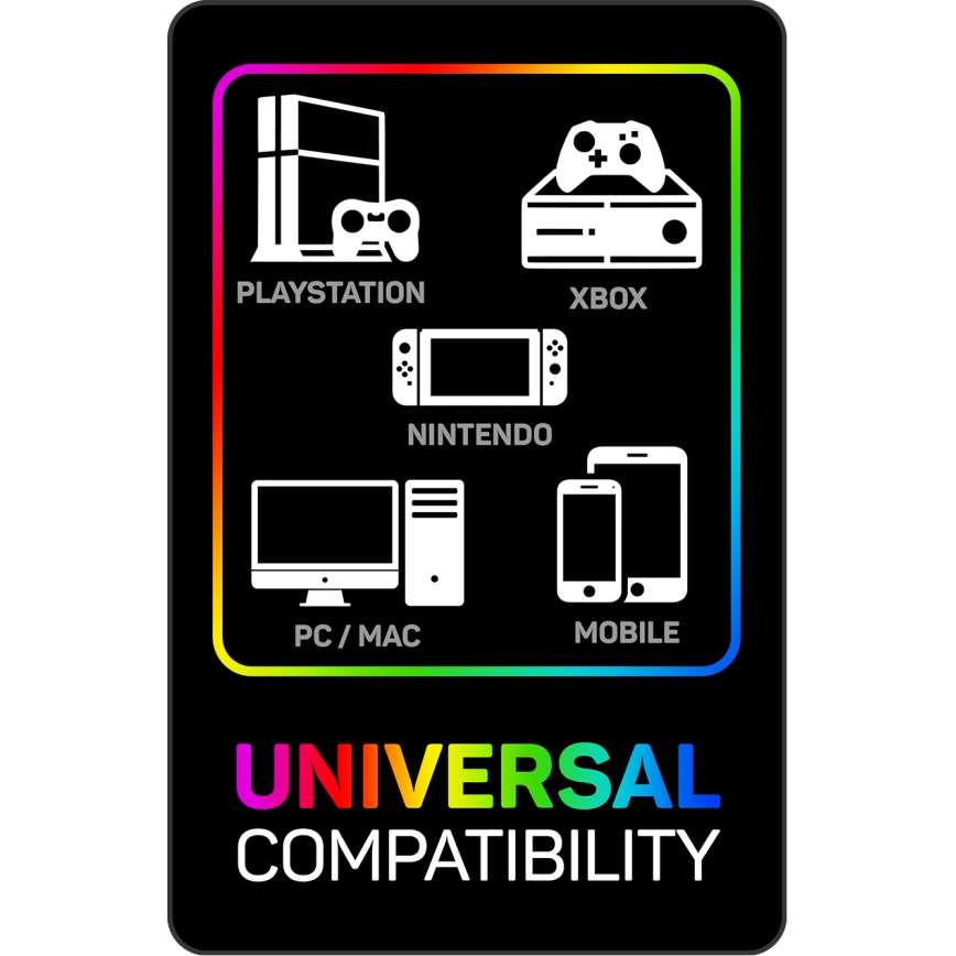 CONNECT IT CHP-3595-WH - LED RGB Ενσύρματα ακουστικά για gaming με μικρόφωνο λευκό/μαύρο