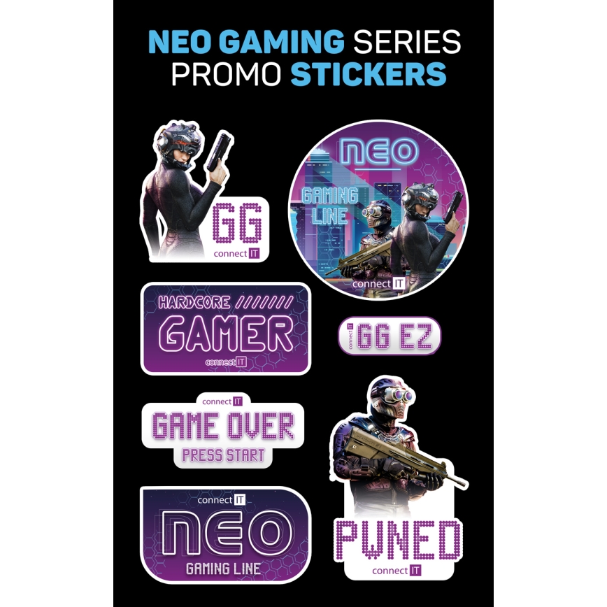 CONNECT IT CHP-3595-WH - LED RGB Ενσύρματα ακουστικά για gaming με μικρόφωνο λευκό/μαύρο