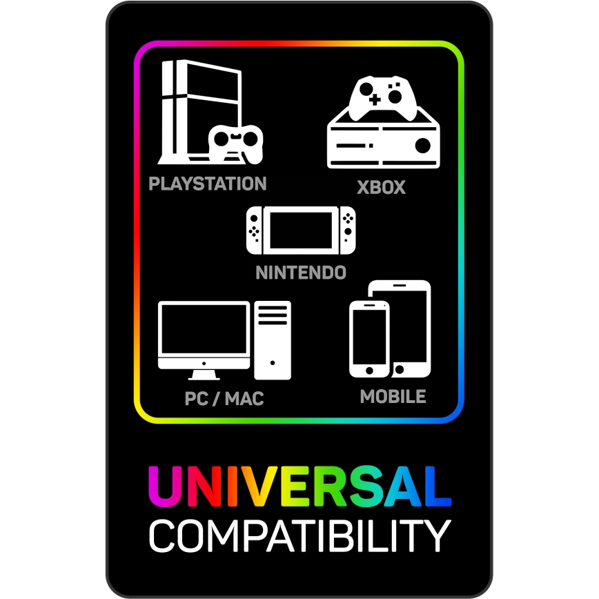 CONNECT IT CHP-5500-BL - LED Ενσύρματα ακουστικά για gaming με μικρόφωνο μαύρο/μπλε