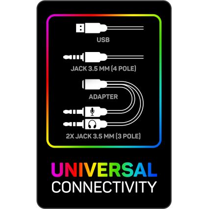 CONNECT IT CHP-5500-RD - LED Ενσύρματα ακουστικά για gaming με μικρόφωνο μαύρο/κόκκινο