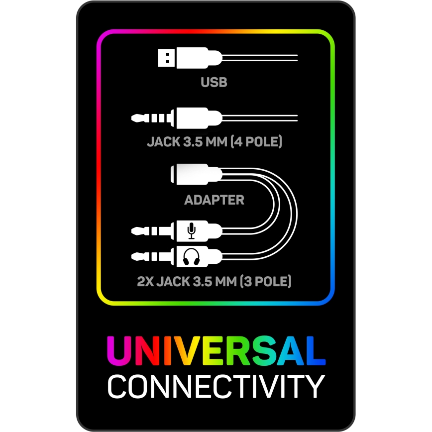 CONNECT IT CHP-5500-RD - LED Ενσύρματα ακουστικά για gaming με μικρόφωνο μαύρο/κόκκινο