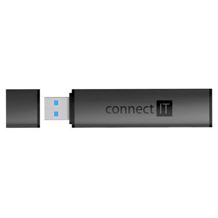 CONNECT IT CHU-4060-AN - Διανομέας USB-A με αναγνώστη καρτών μνήμης 4 σε 1
