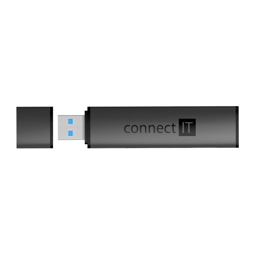 CONNECT IT CHU-4060-AN - Διανομέας USB-A με αναγνώστη καρτών μνήμης 4 σε 1
