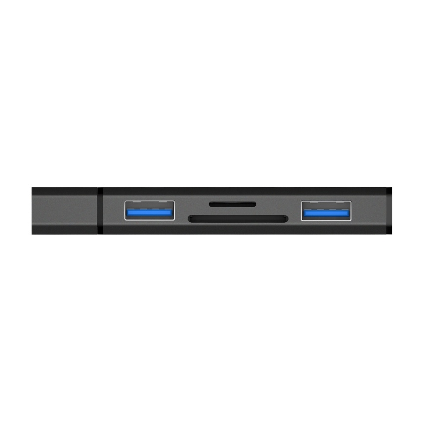 CONNECT IT CHU-4060-AN - Διανομέας USB-A με αναγνώστη καρτών μνήμης 4 σε 1