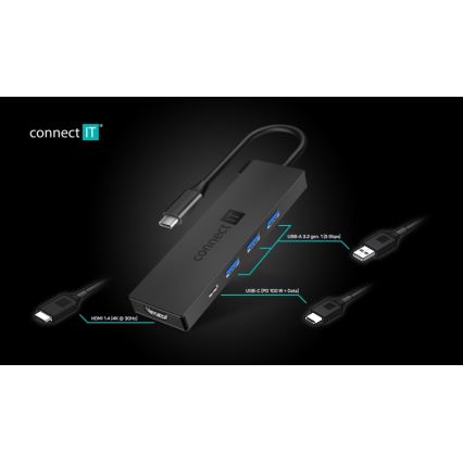 CONNECT IT CHU-8010-AN - USB-C hub 5σε1