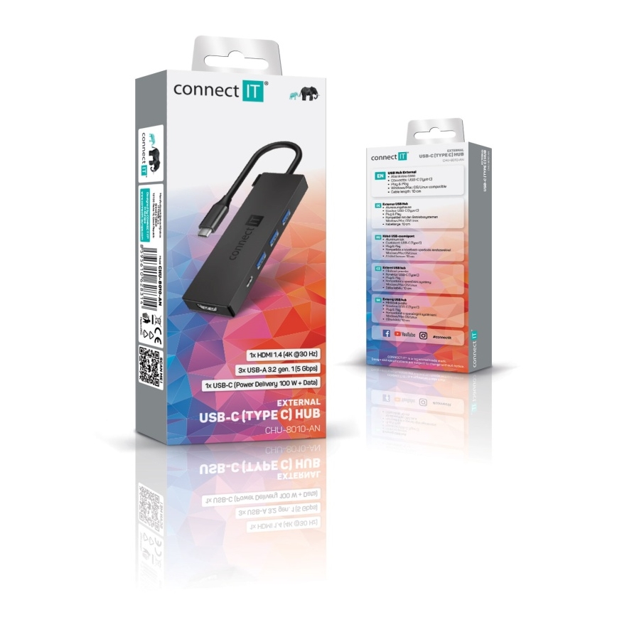 CONNECT IT CHU-8010-AN - USB-C hub 5σε1